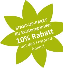 Start-Up-Paket für Existenzgründer 10% Rabatt auf den Festpreis.
